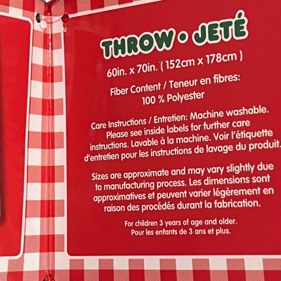 Hello Kitty Christmas Blue Snowflakes. Bows and Trees Holiday Throw‎ - Picture 5 of 6